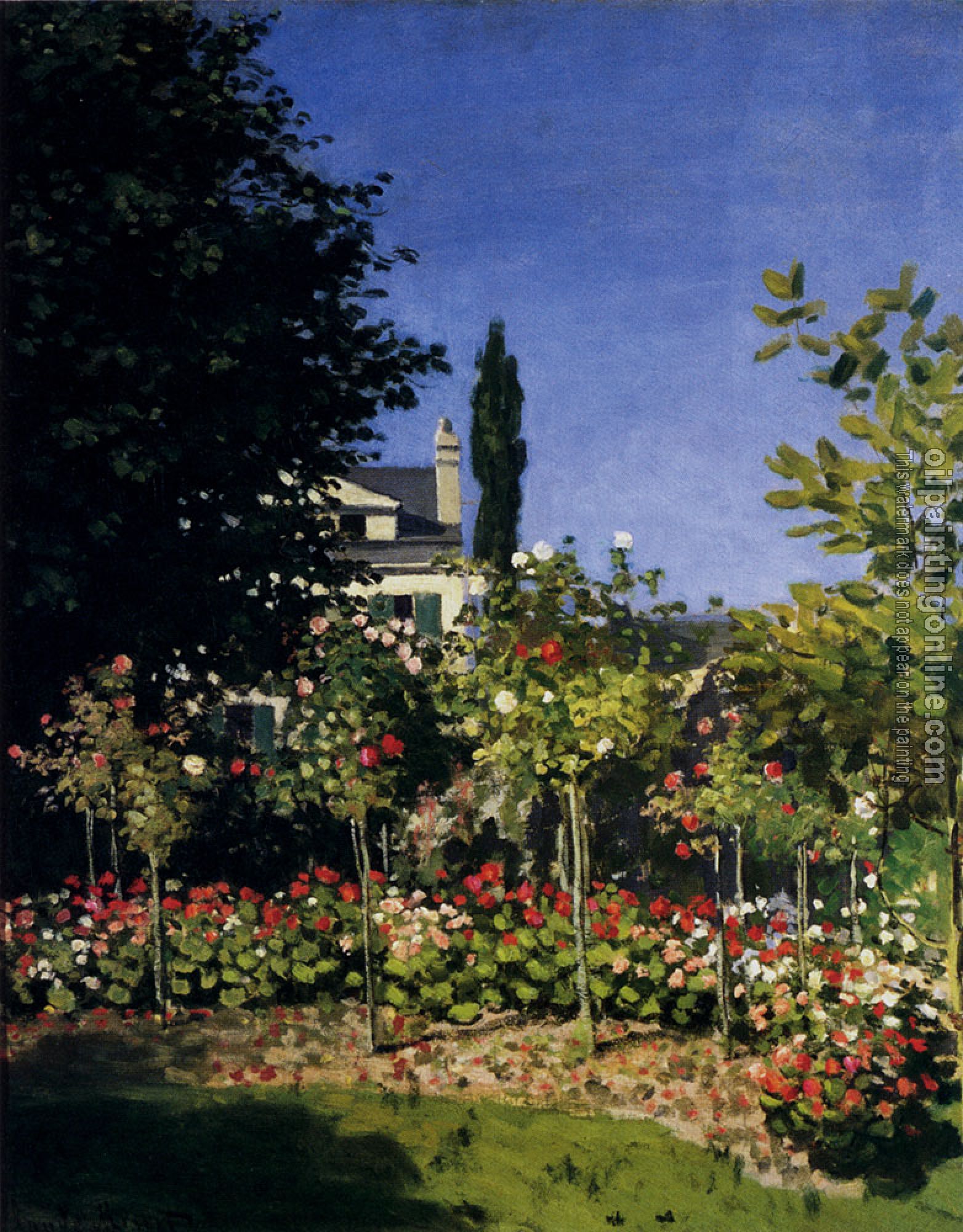 Monet, Claude Oscar - Garden In Flower At Sainte-Adresse